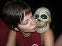 Kelly liked the skull a lot.