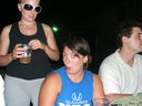 Terra wears her sunglasses at night, and Amanda makes faces at me.