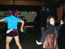 Heidi started dancing in the foreground, with this crazy guy in short shorts.