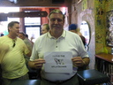 Preston, the owner of the Zoo Bar, showing his appreciation.